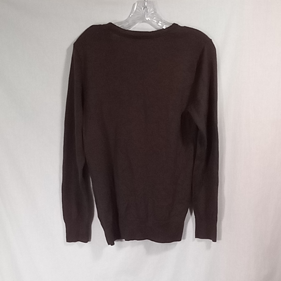 Old Navy Root Beer Brown V-neck Wool Blend Pullover Sweater Size L - Picture 4 of 4